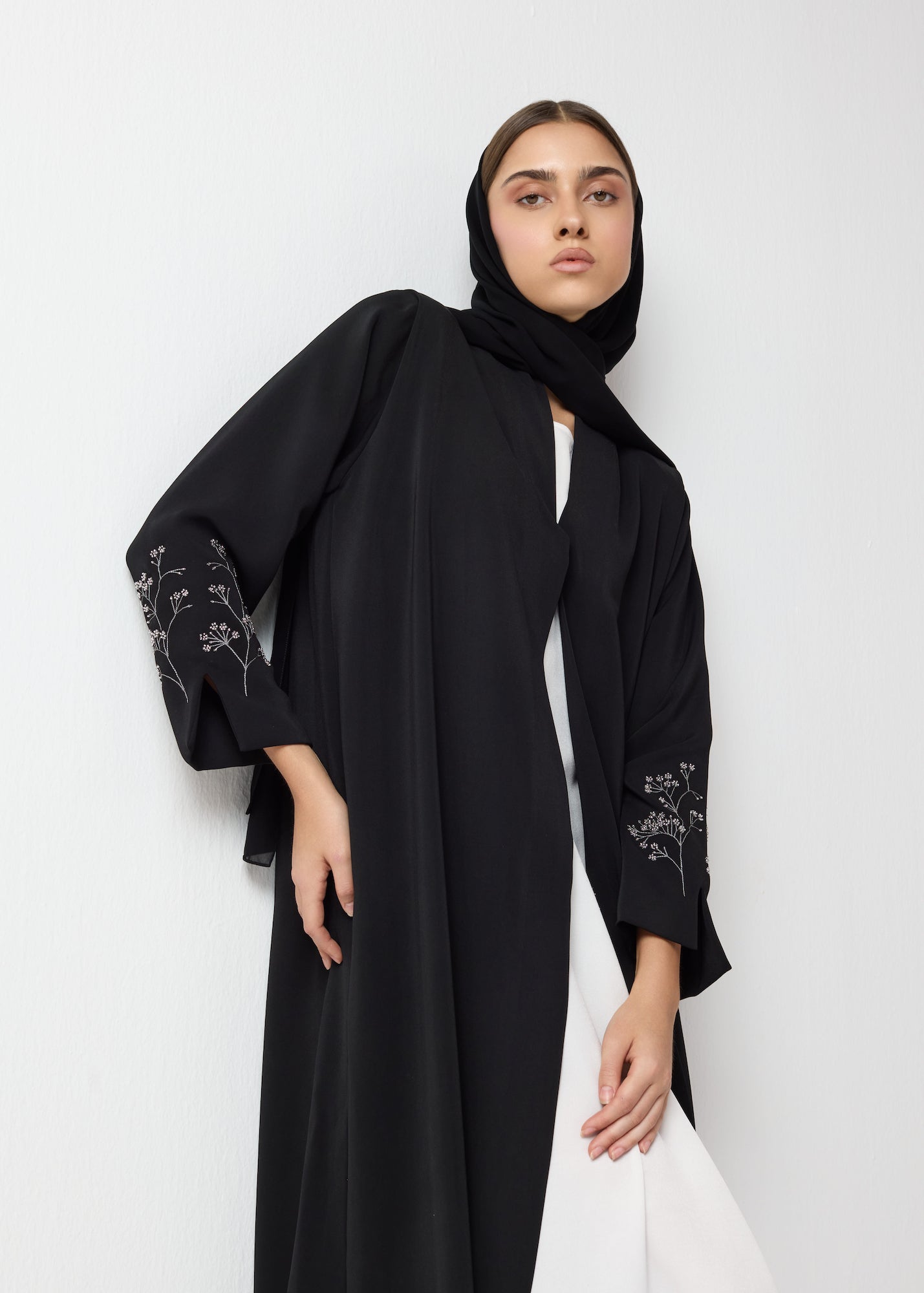 Floral Embroidered Abaya